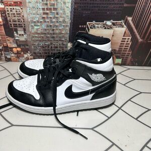 Black and White High-Top Sneakers